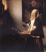 Jan Vermeer Woman Holding a Balance USA oil painting artist